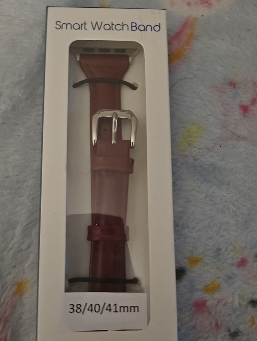 Brown Leather Smart Watch Band for 38/40/41mm Watches